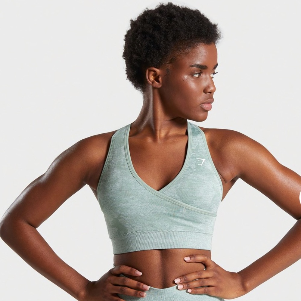Brand new Gymshark Camo green seamless sports bra